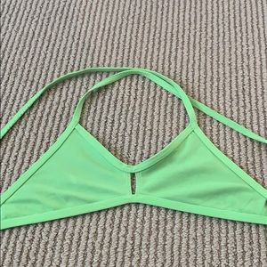 JOLYN vent top lime green xs tie back bikini top